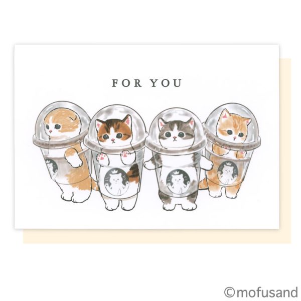 Mofusand 賀卡／防禦力ZERO太空服（FOR YOU）／甜點款(HAPPY BIRTHDAY)