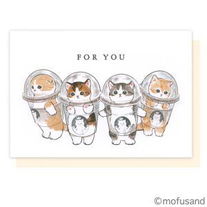 Mofusand 賀卡／防禦力ZERO太空服（FOR YOU）／甜點款(HAPPY BIRTHDAY)