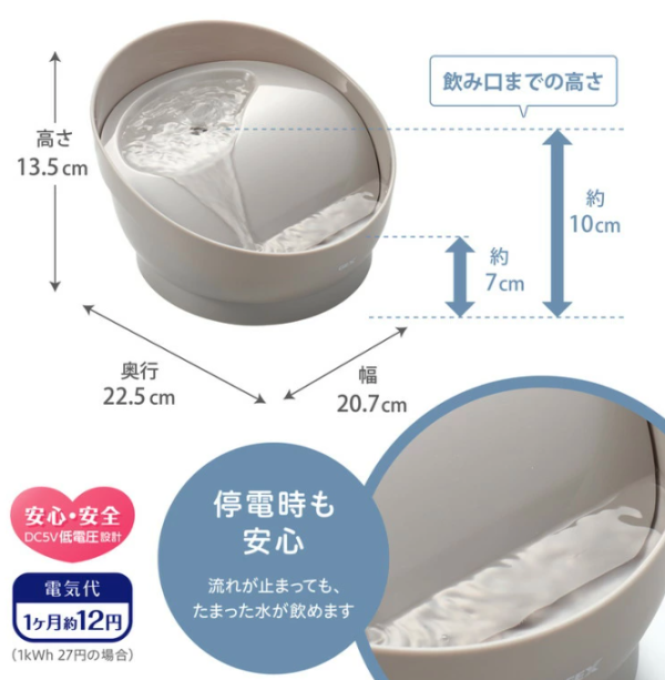 [GEX]純淨水晶 Mutty 950ml 灰色 犬用