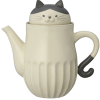 貓咪茶壺（灰白貓）