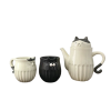 貓咪茶壺（灰白貓）