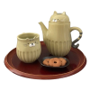 貓咪茶壺(橘貓）