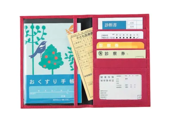 花卉圖案款式護照/醫療收納書套