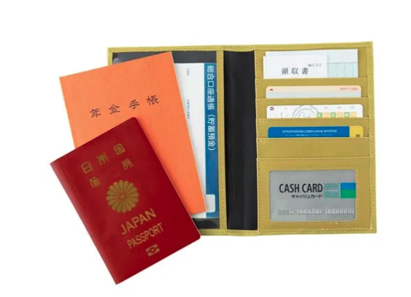花卉圖案款式護照/醫療收納書套
