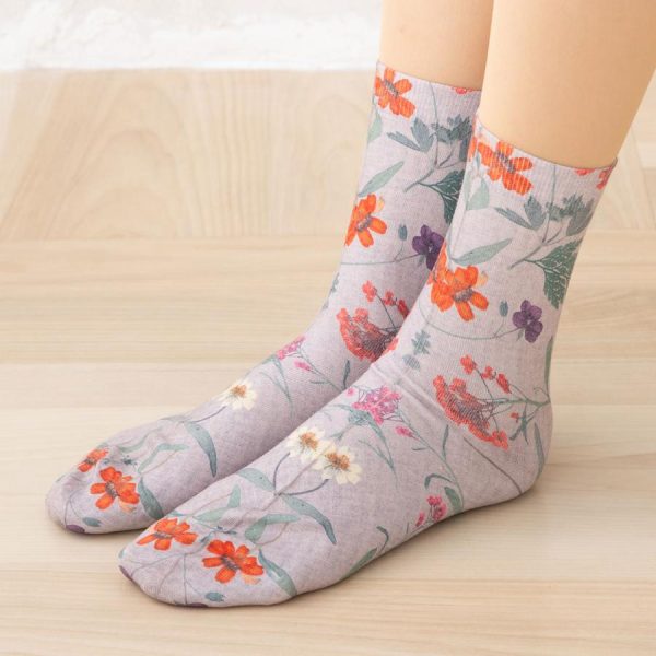 JAPAN  STREAM 滿版 印花襪子23-25cm