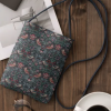 🌿 William Morris 風格 PU 皮革迷你斜背包 / 輕便側背包 👜