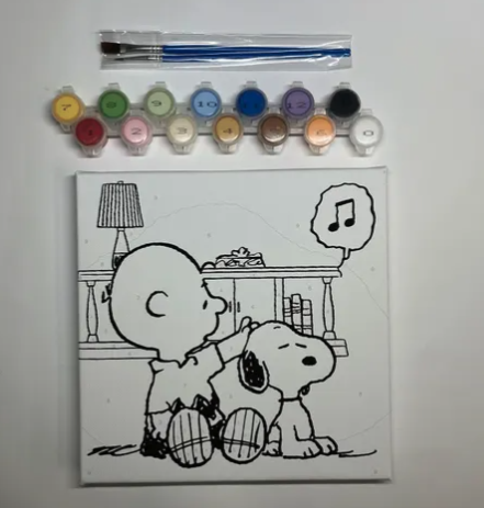史努比數字油畫Paint by Number 聯名款D