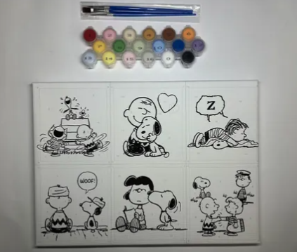 史努比數字油畫Paint by Number 聯名款E