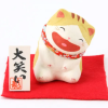 日本製 大笑貓咪開懷大笑彎腰坐著開運招財吉祥物