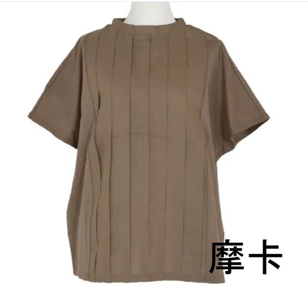 LILASIC  褶皺布料 春夏短袖上衣 麻棉 [ 四月底-五月初到貨 ]