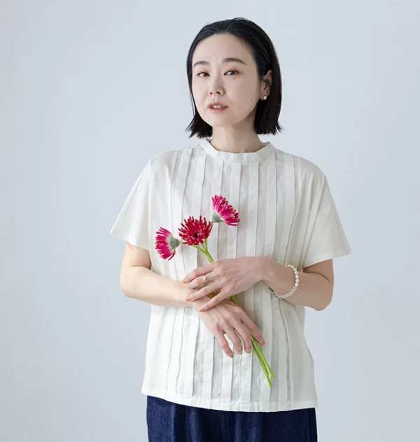 LILASIC  褶皺布料 春夏短袖上衣 麻棉 [ 四月底-五月初到貨 ]