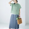 LILASIC  褶皺布料 春夏短袖上衣 麻棉 [ 四月底-五月初到貨 ]