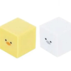 可愛造型橡皮擦  文具用品 修正 (黃白一組)