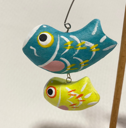 日本製 端午節 親子鯉魚旗和搖擺器