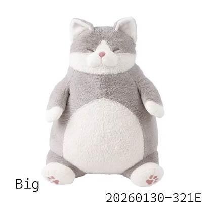 LIV HEART 貓咪肯定感系列 八字斑貓鰹魚 M L BIG  抱枕