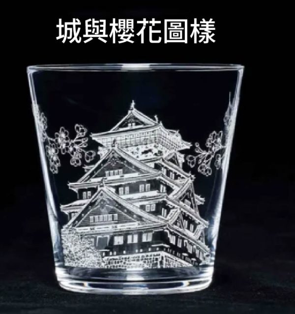 日本象徵與櫻花的唯美玻璃杯(單杯售)