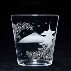 日本象徵與櫻花的唯美玻璃杯(單杯售)