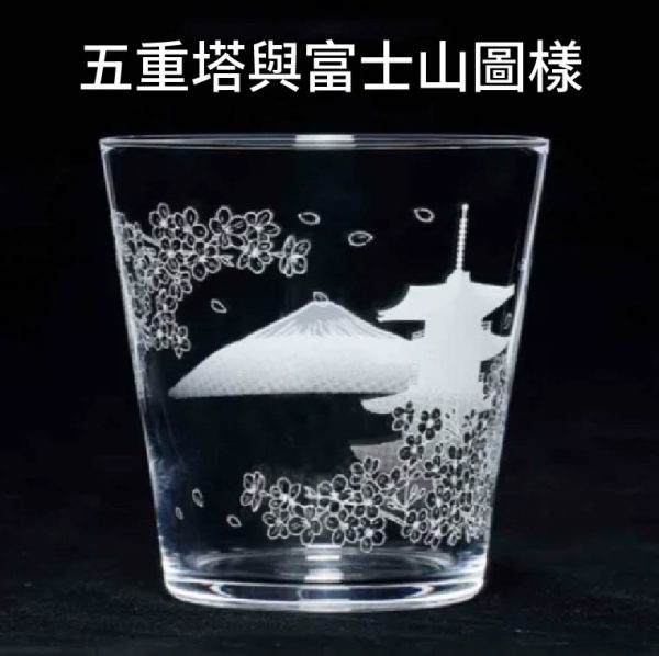 日本象徵與櫻花的唯美玻璃杯(單杯售)