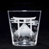日本象徵與櫻花的唯美玻璃杯(三杯組入)