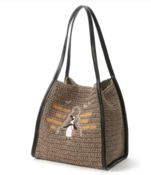 夏日單品 COOCO 動物刺繡編織包（草編包／紙編包）