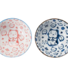 日本製 立郎丸貓咪 4.8吋 多用途丼飯碗雙入組（藍色・紅色）附筷子