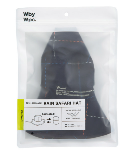 WPC 男女皆可使用的可收納式防水帽