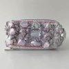 寶石褶皺雙拉鍊收納化妝包