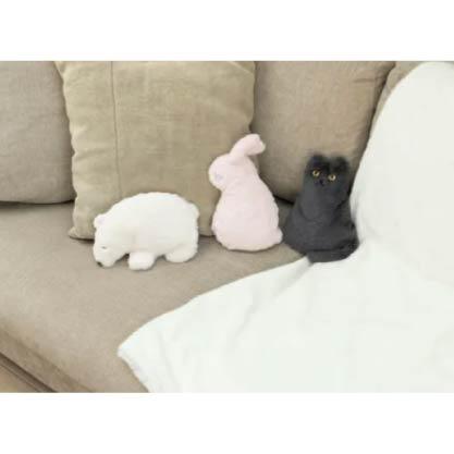 蓬鬆毛絨動物 暖身抱枕／暖腹帶 貓咪款