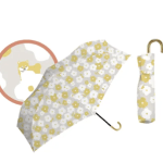 晴雨兩用折疊弧形日傘 柴犬圖案 淺灰色（LGY）