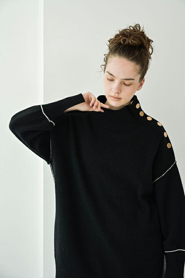 000000001267-08-xl akane 肩釦設計長版上衣(Tunic Pullover)