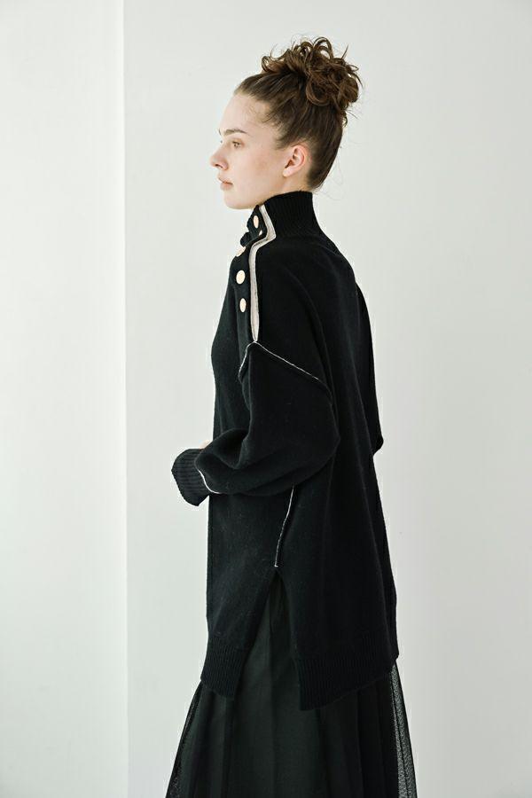 000000001267-09-xl akane 肩釦設計長版上衣(Tunic Pullover)