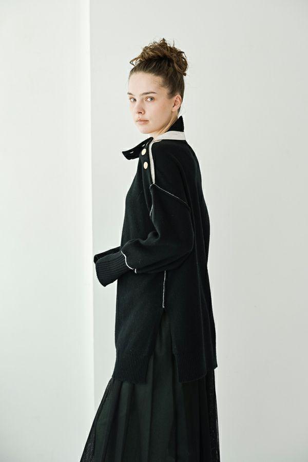 000000001267-13-xl akane 肩釦設計長版上衣(Tunic Pullover)