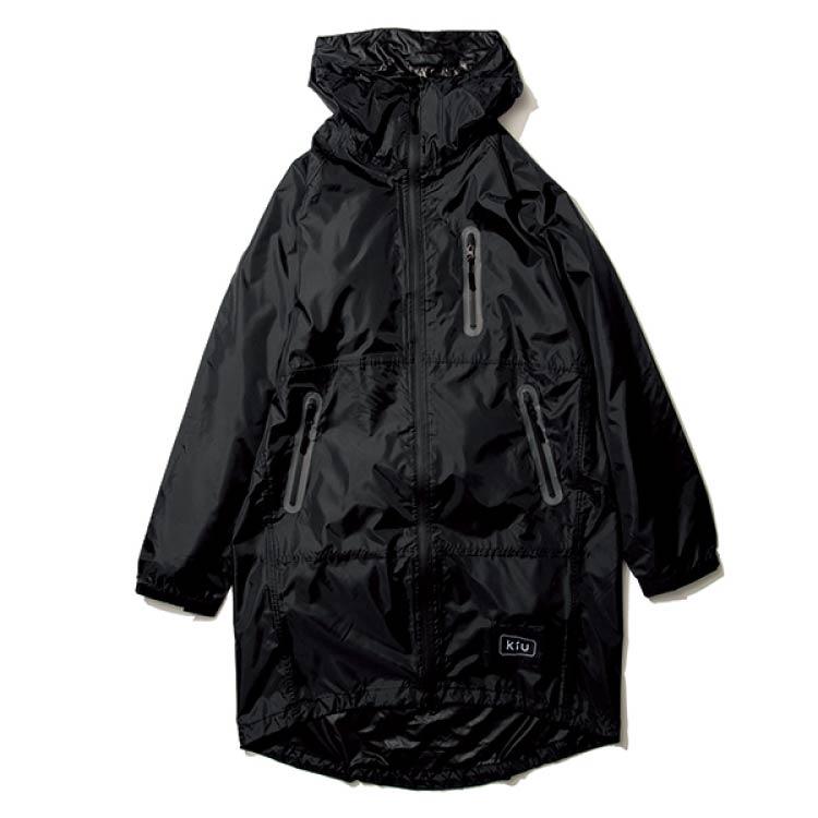 KiU 防水拉鍊雨衣/奶油白/黑色/軍綠/米色男女皆可穿
