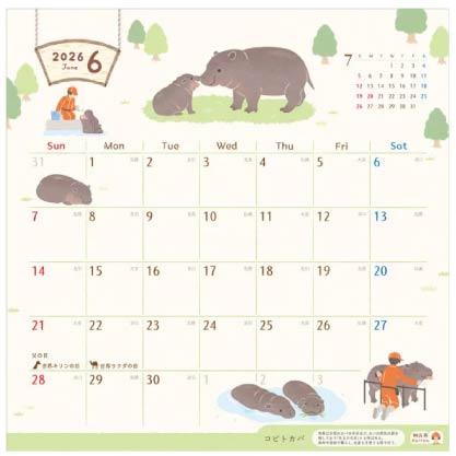 2026 壁掛式月曆 Zoom In 動物特寫
