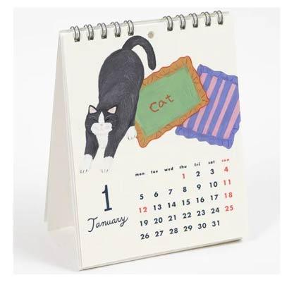 2026 日本插畫桌曆袖山卡穗子 × CAT& 貓咪系列