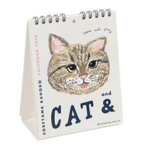 2026 日本插畫桌曆袖山卡穗子 × CAT& 貓咪系列