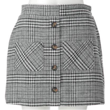 北歐風格紋口袋迷你裙 Triplulund 俐落剪裁 修飾短裙