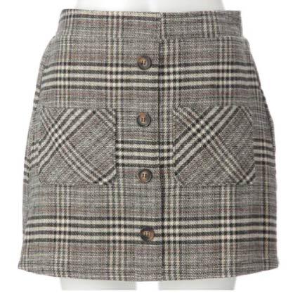 北歐風格紋口袋迷你裙 Triplulund 俐落剪裁 修飾短裙