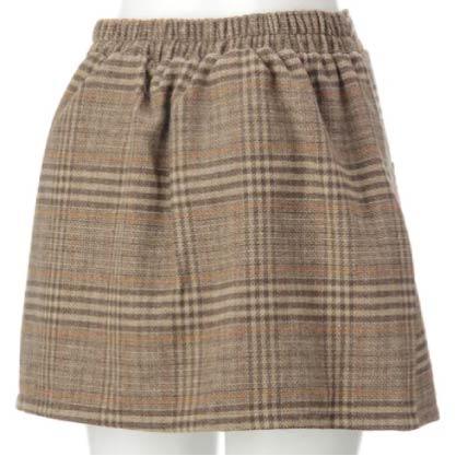 北歐風格紋口袋迷你裙 Triplulund 俐落剪裁 修飾短裙