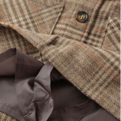 北歐風格紋口袋迷你裙 Triplulund 俐落剪裁 修飾短裙