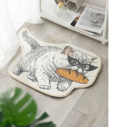 貓咪造型立體剪裁地墊