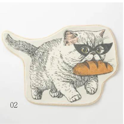 貓咪造型立體剪裁地墊