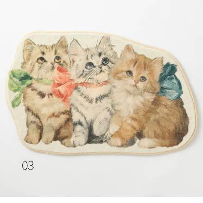 貓咪造型立體剪裁地墊