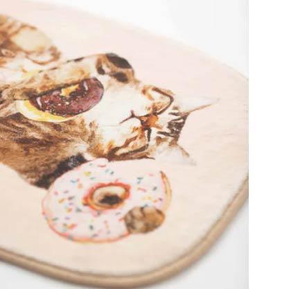 貓咪造型立體剪裁地墊