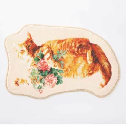 貓咪造型立體剪裁地墊