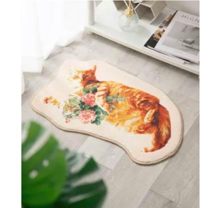 貓咪造型立體剪裁地墊