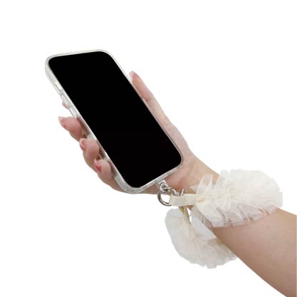 輕柔薄紗荷葉邊手機繩