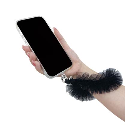 輕柔薄紗荷葉邊手機繩