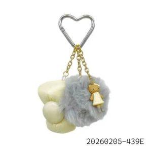 Hello Kitty 蝴蝶結掛繩  灰色