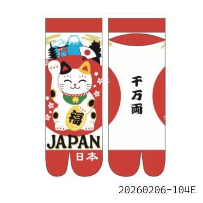 超彈力足袋襪 日本風圖案款 襪子
